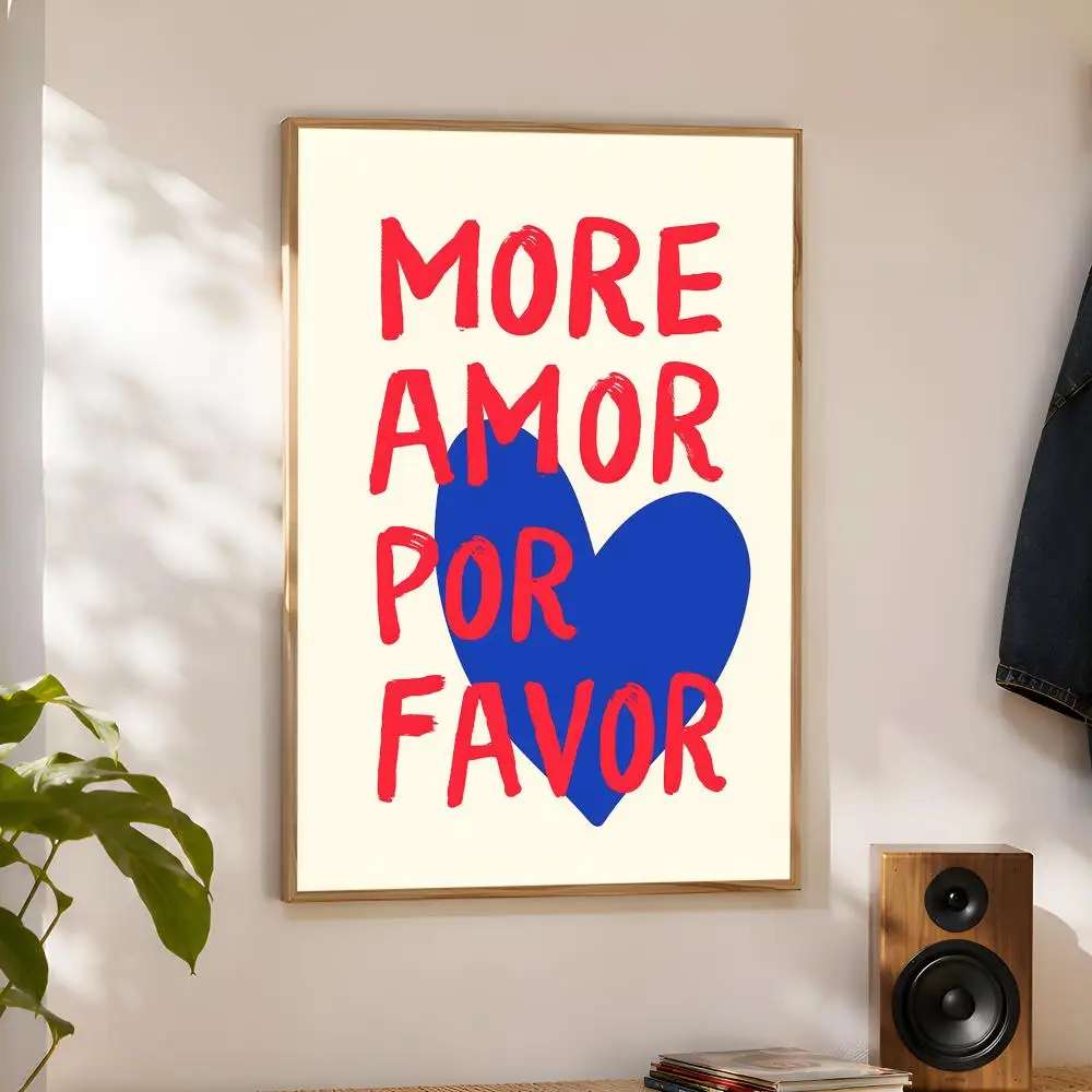 More Amor Por Favor Poster Home Artwork For Living Room Bedroom Office Dorm Apartment Gift