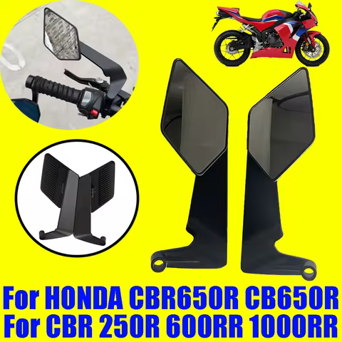 For Honda CBR 650R 250R 1000RR CB650R CBR250R CBR600RR CBR1000RR Accessories Rearview Mirror Invisible Wing Mirrors Adjustable