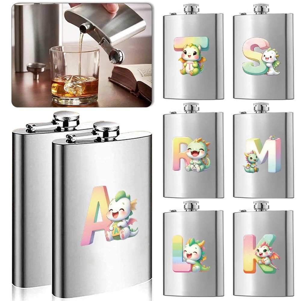 

Stainless Steel Liquor Container Fashionable Durable Waist Worn Flask Leak Proof Portable Pocket Bottle Cartoon Animal Pattern