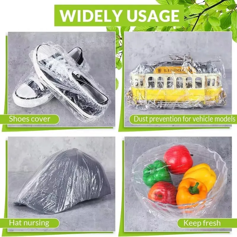 Einweg-Duschhaube Wasserdichte Damen-Kopfbedeckung Schönheits- und Haarhaube für Hotels Elastische Plastik-Lebensmittelabdeckung Badekappe – Detail 5