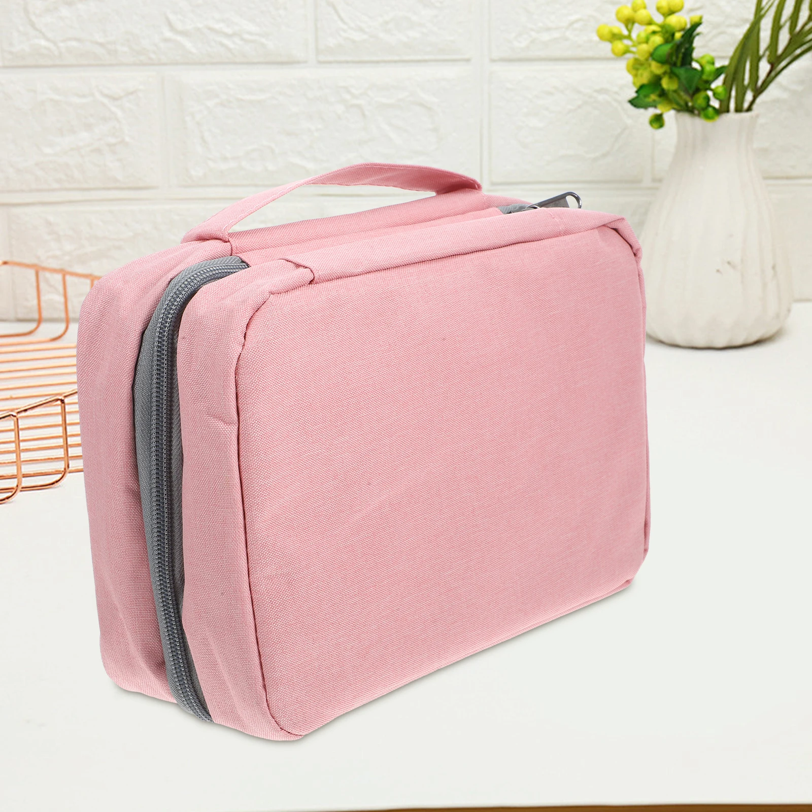 

Waterproof Toiletry Bag for Women Makeup Organizer Pouch Travel Bags Foldable Portable Storage Zipper Closure Spacious