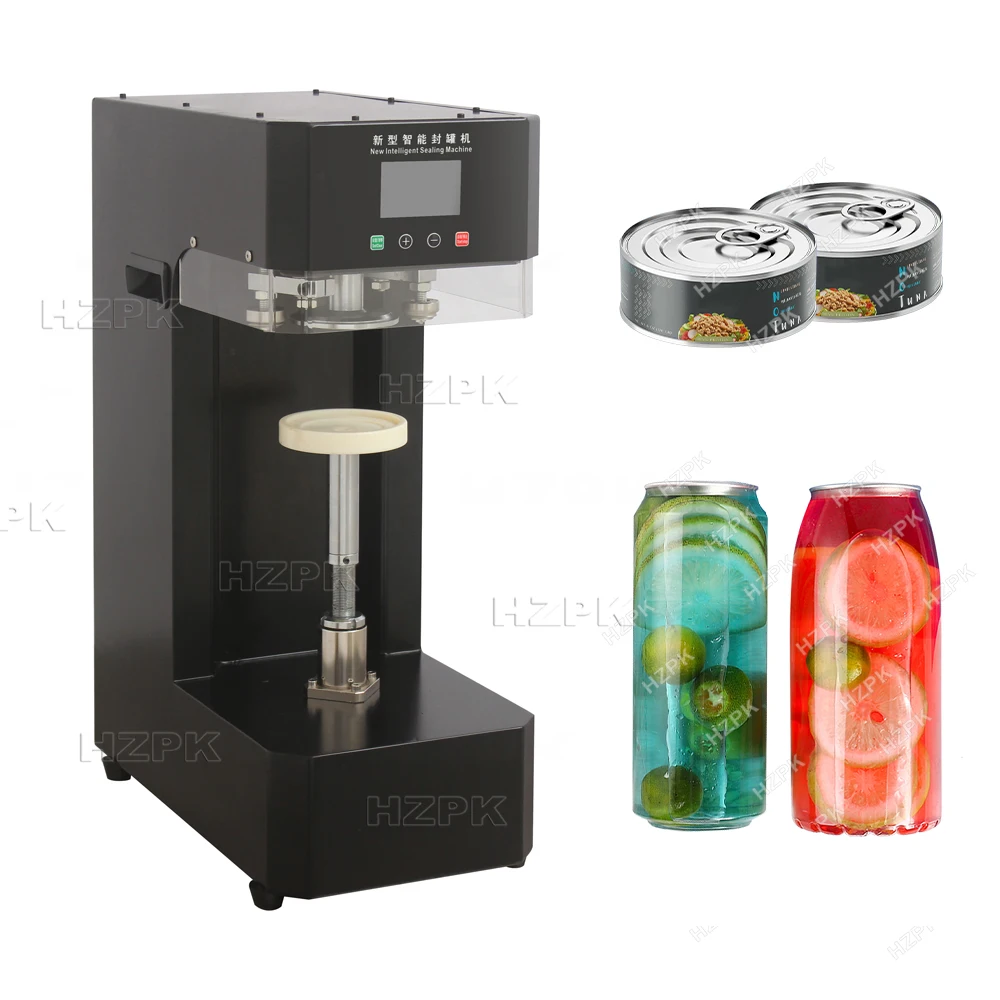 

HZPK Semi Automatic Aluminium Paper Pet Beer Drink Cans Sealer Sealing Can Machine