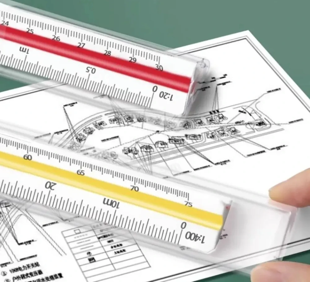 30cm Triangular Scale Ruler Stationery Drawing Measuring Architect Ruler Technical Drawing Ruler School