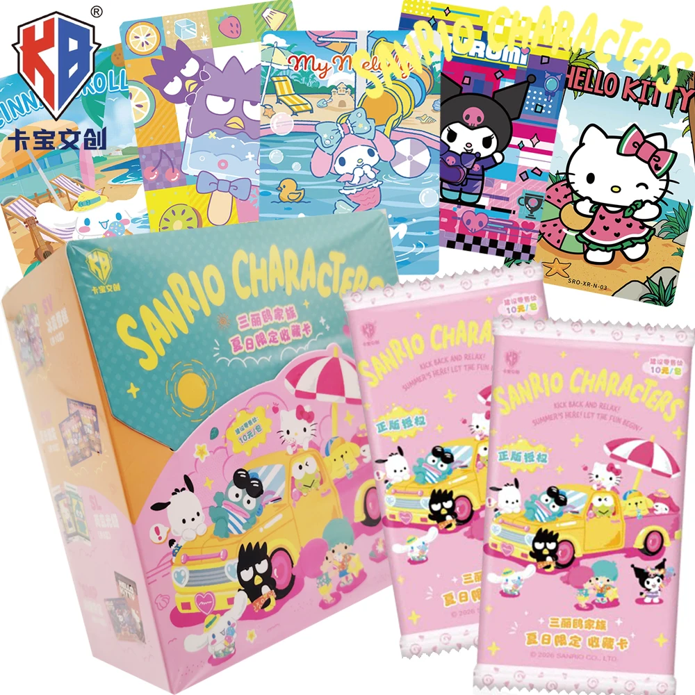 Genuine KABAO Sanrio Characters Collection Cards Japanese Popular Cartoon Star Sparkling Moment Colorful Close-up Cards Kid Gift