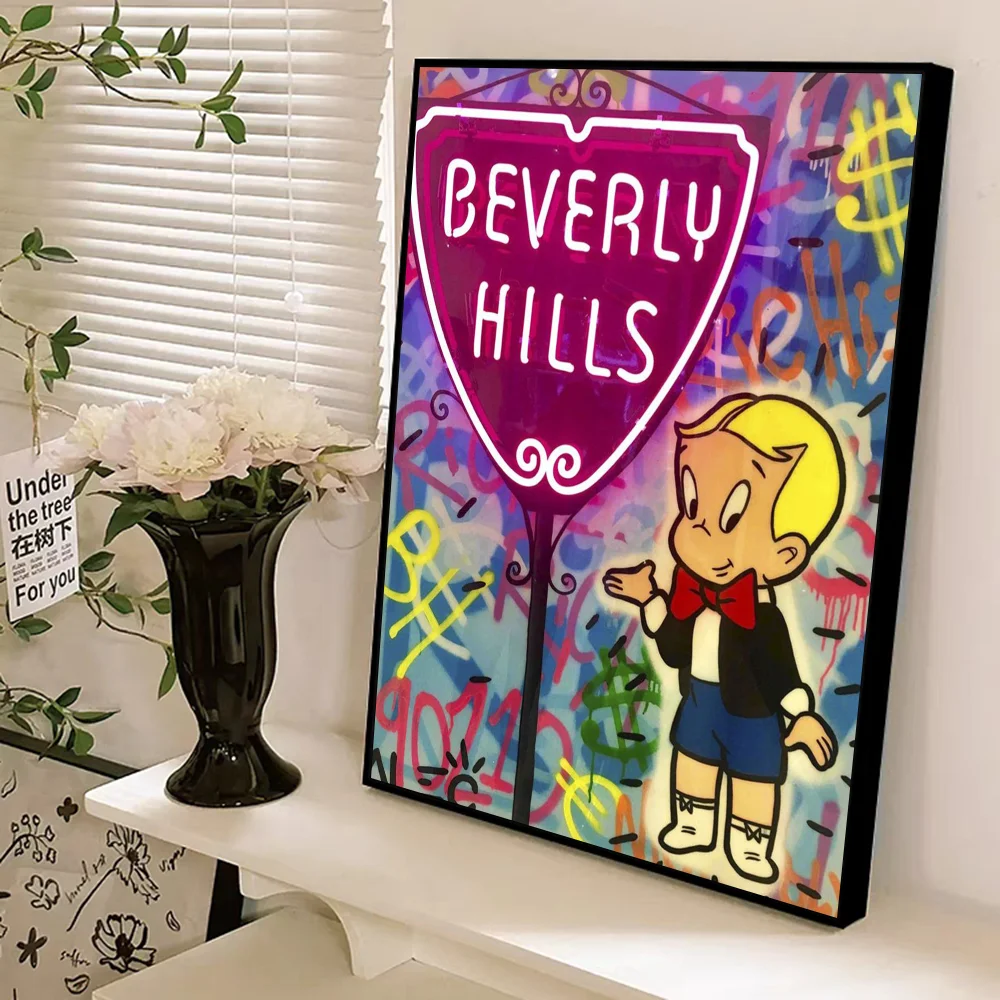 Cartoon Luxury Dollar MonopolyS DIY Sticky Poster Fancy Wall Sticker for Living Room Bar Decoration Wall Decor