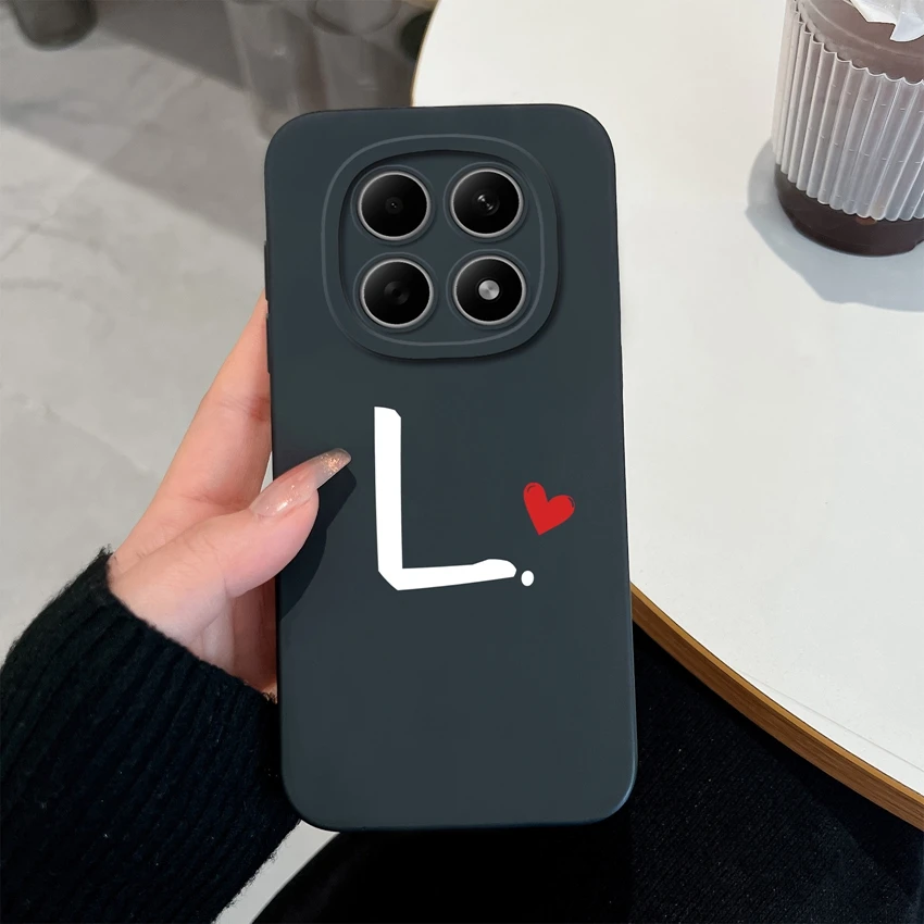 Niedliche Buchstaben Handyhülle für Redmi Note 15 15Pro 4G Gehäuse Weiche Matte Silikon Linsenschutz Hülle für Redmi Note15 15 Pro Schale – Detail 12
