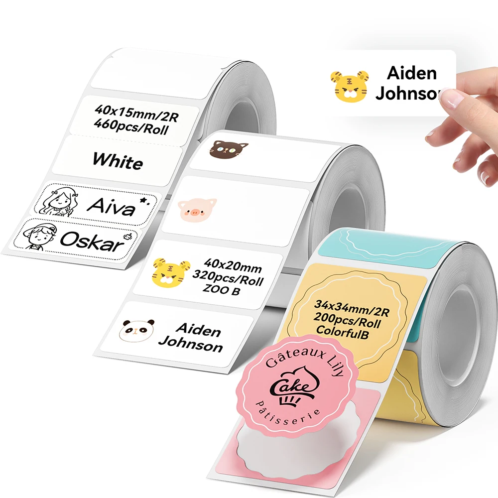 NIIMBOT termiczna etykieta samoprzylepna papier do B1 B21 B3S B31 wodoodporna etykieta znakująca metka z ceną taśma klejąca naklejka z ceną — zdjęcie produktu 7