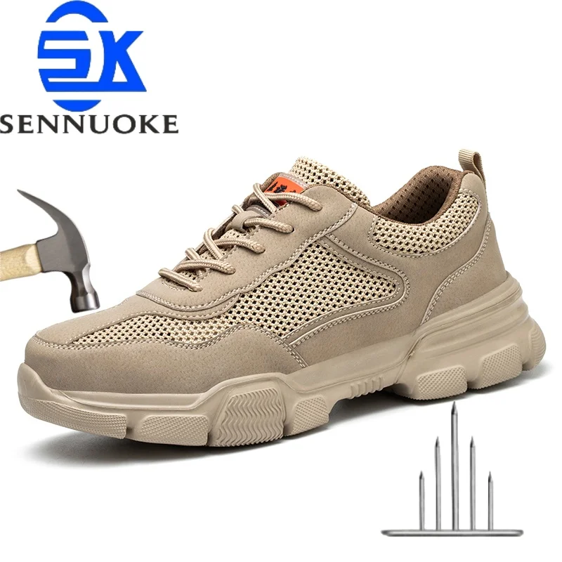 Safety Shoes  Boots Man Steel Toe Cap for Work Lightweight  Work Wear  Industrial Safety Tennis  Security-Protection