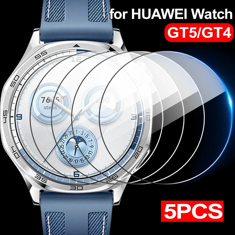 

5/1 шт. Защитное стекло для Huawei Watch GT5 GT4 41 мм 46 мм Защитные пленки для смарт-часов Huawei Watch GT 5 4 GT2 3 Pro