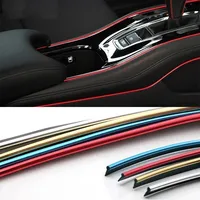 5M/Pcs Universal DIY Car Styling Flexible Interior Decoration Molding Trim Strips Auto Door Edge Sticker Auto Chrome Decor Trim