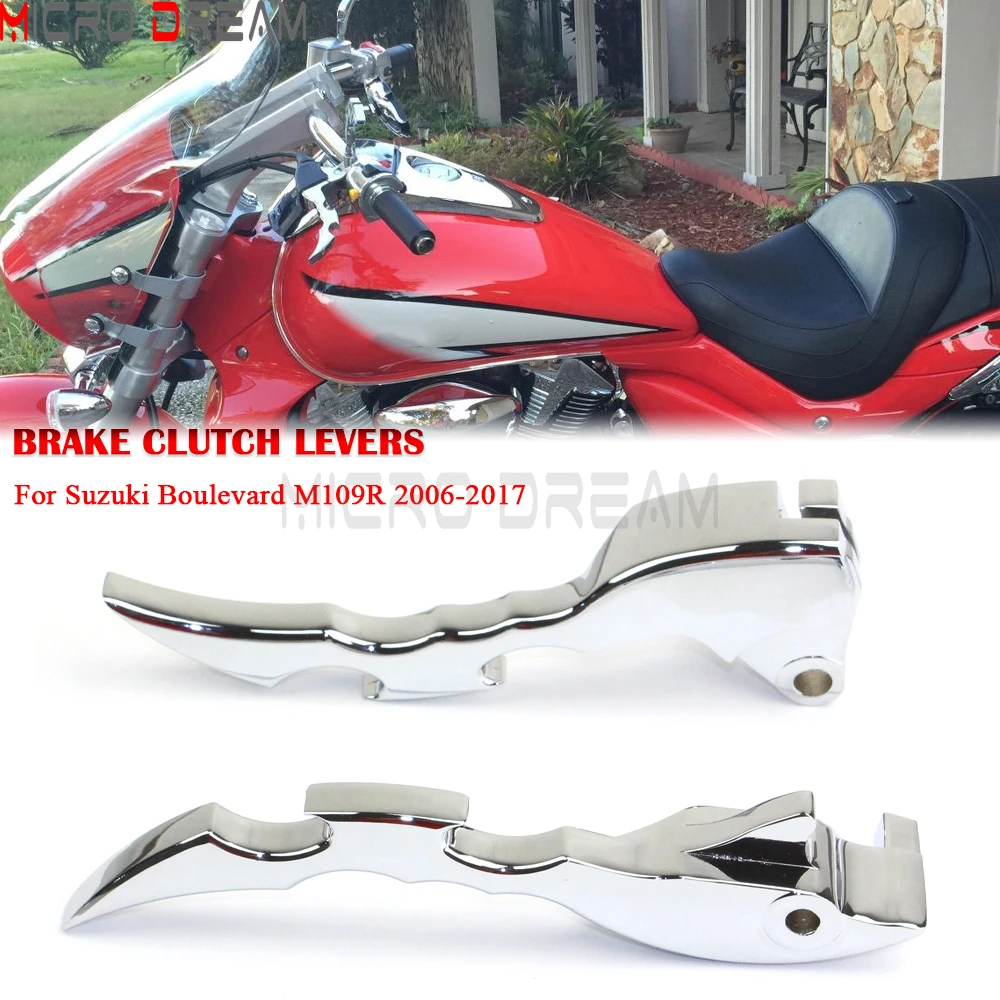 Aluminum Motorcycle Handlebar Brake Lever Handle Accessories Control Clutch Levers For Suzuki Boulevard M109R M 109 R 2006-2017