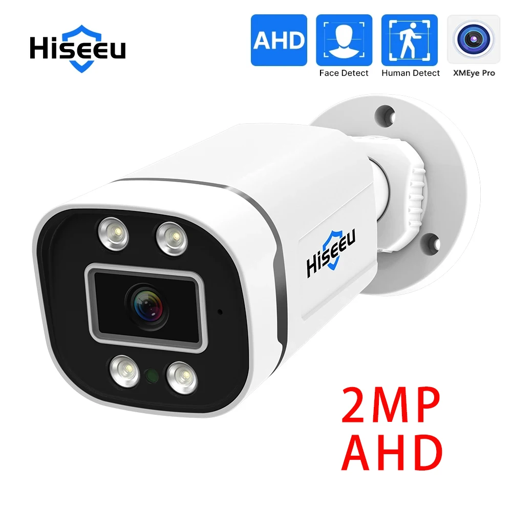 Hiseeu 1080P AHD CCTV Camera 2M LED Night Vision Outdoor Waterproof Home Security Bullet AHD Camera Analog Cam XMEye Pro