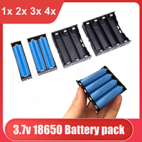 Lithium Battery 3.7V 18650 DIY Plug-in Battery Box with Pin Type Battery Holder Power Cases Battery Holder Container 1X 2X 3X 4X