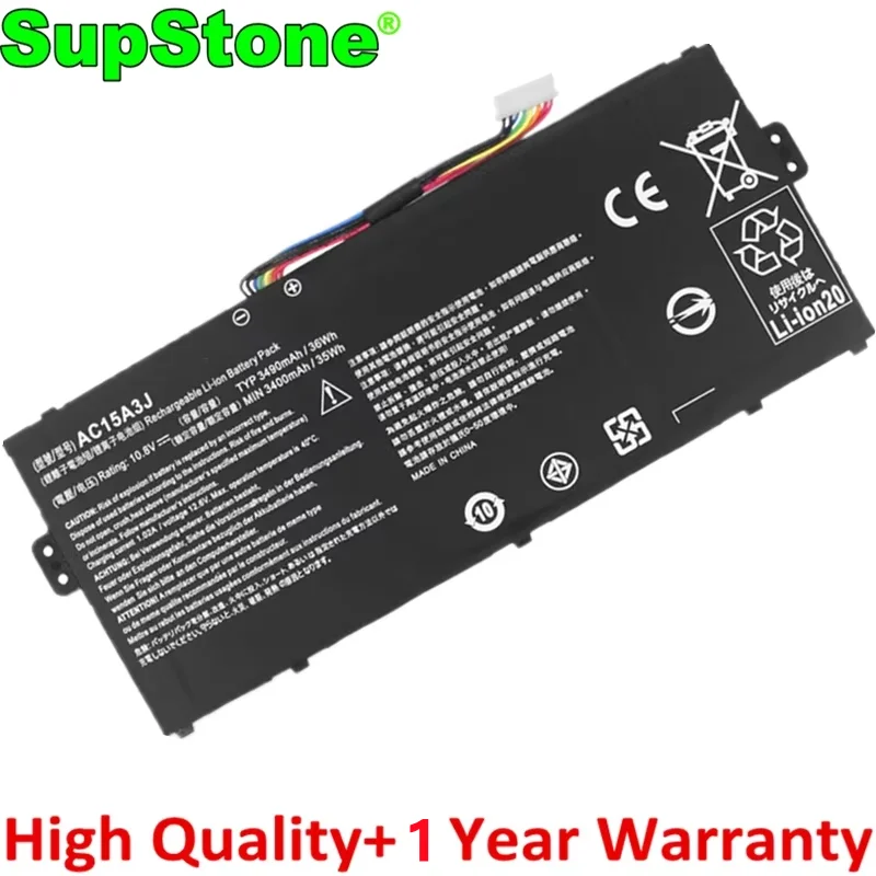 SupStone AC15A3J AC15A8J Battery For Acer Chromebook 11 CB3-131 CB5-132T C738T C735-C7Y9 SPIN CP311-2H KT.00303.016 KT.00303.017