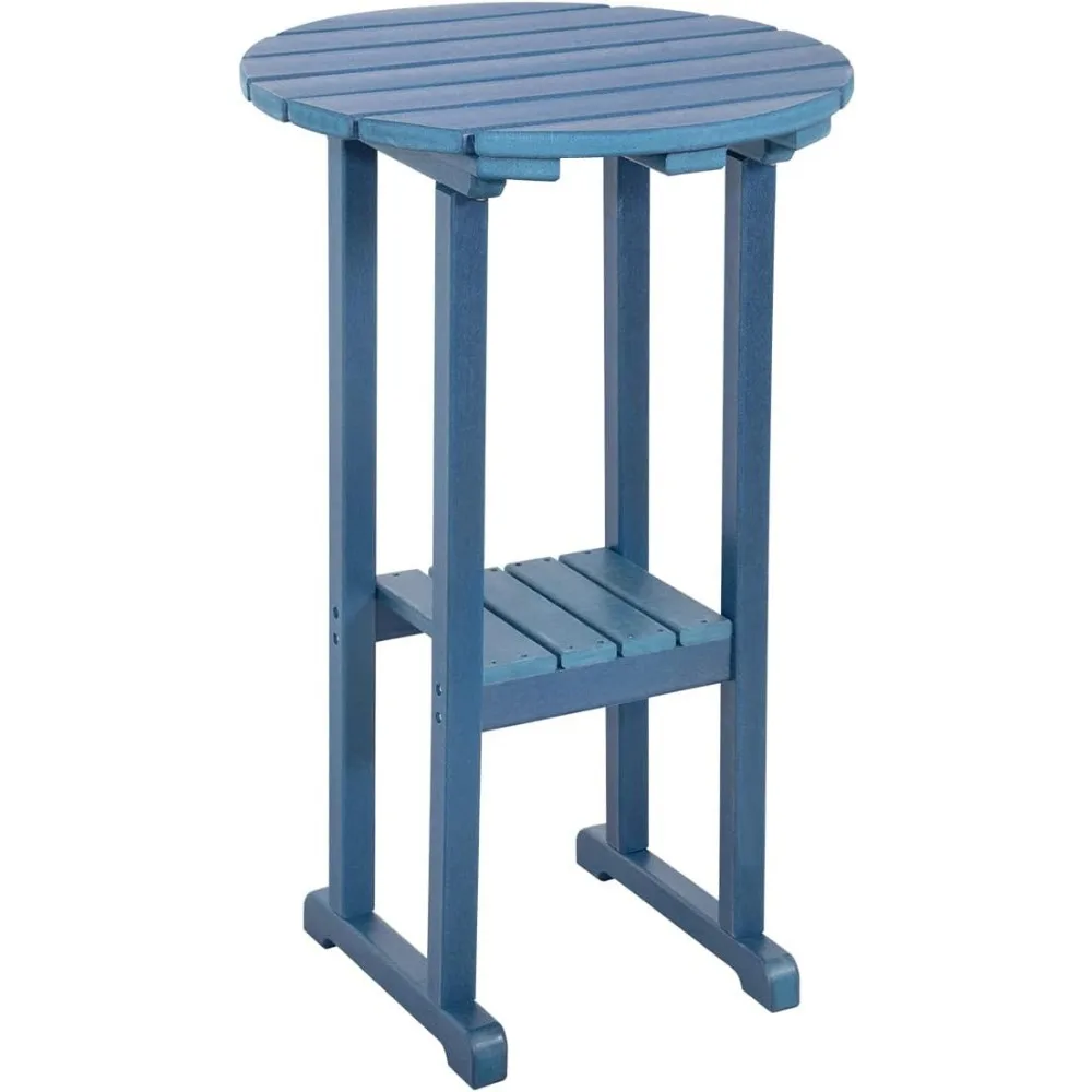 

Outdoor 39 Inches Height Adirondack Bar Table, Patio HDPE Pub Height Round, All Weather High Top Bistro Desk for Outside