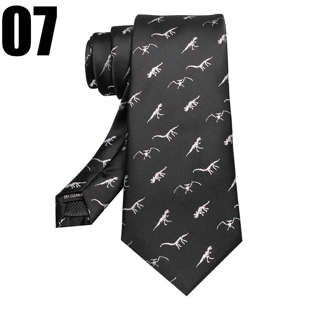 EASTEPIC 8 cm rot-blaue Jacquard-Krawatten für Herren, Herren-Krawatte, hochwertiges Accessoire, Geschäftsgeschenk, Fuchs, Drache, Flamingo, Schnecke, Ente, Tier – Detail 16