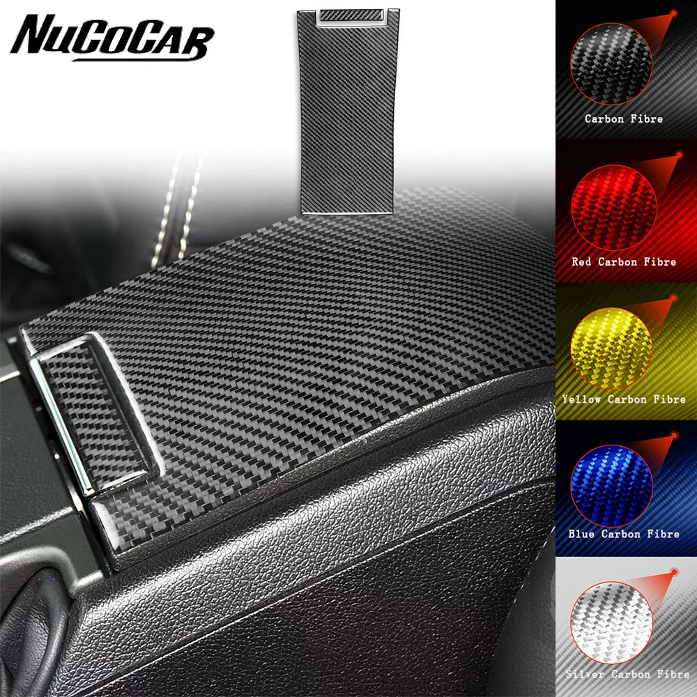 

For Ford Mustang 2009-2014 Carbon Fiber Centre armrest box Panel Trim Cover Car Interior Accessories Decorative Stickers