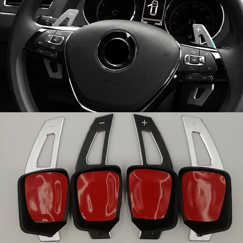 2Pcs Automotive Steering Wheel Shift Paddle Sturdy Aluminum Alloy for VW Tiguan from 2019 C-Trek Golf 8 MK8 Assembly Parts