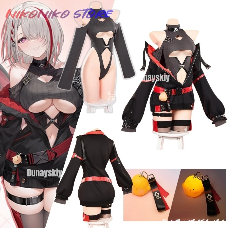

Игра Azur Lane KMS Duisburg Косплей Костюм Хэллоуин Карнавал Девушка Сексуальное Пальто Брюки Пояс Ожерелье Аксессуары Униформа Комплект S-XXL