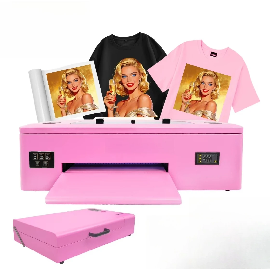 

Erasmart 13 Inch 30cm A3 1390 Pink Heat Transfer Print T-shirt Printing Machine Inkjet DTF Printer Machines for Small Business