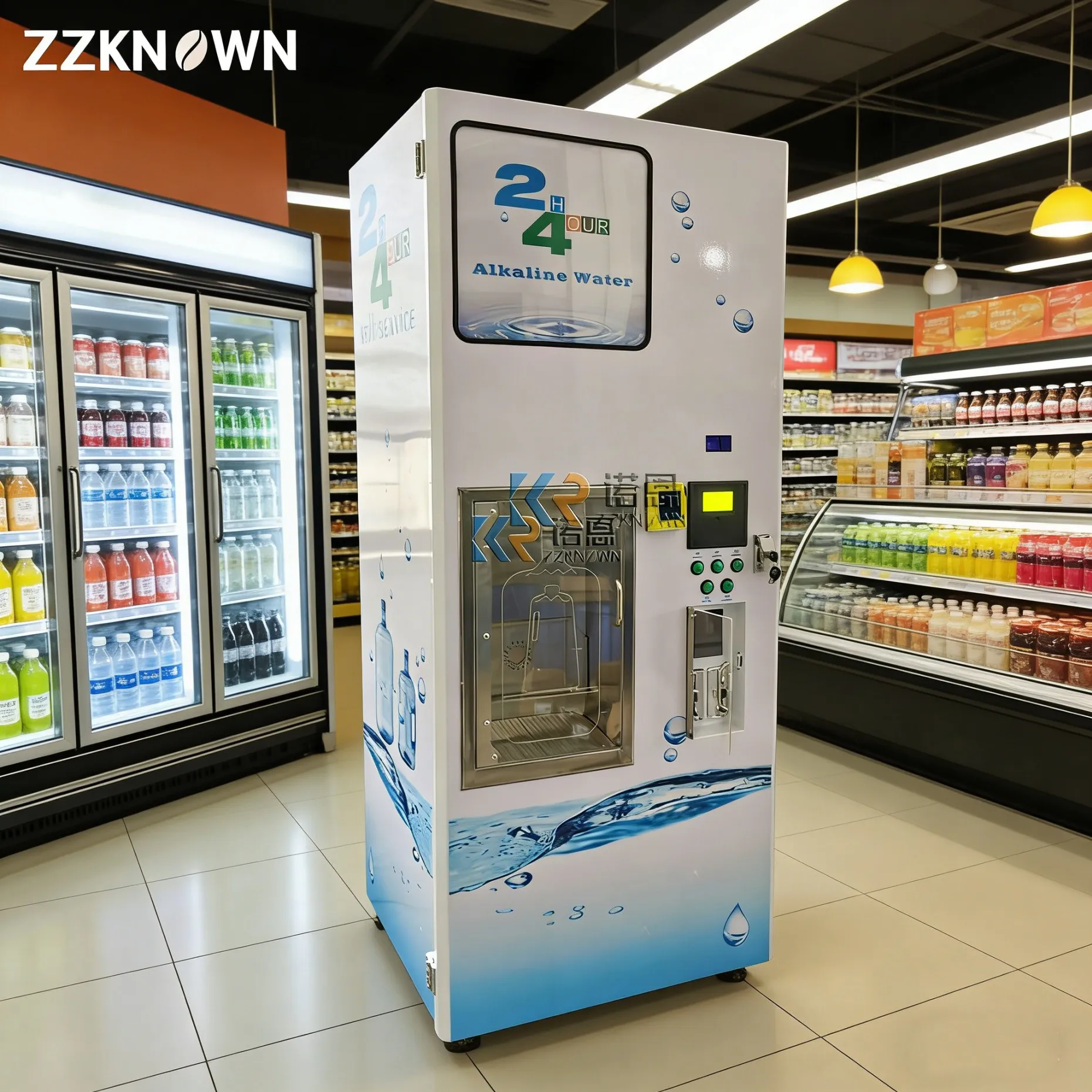 

Автомат по продаже очищенной воды и льда для улицы с функцией индивидуальной настройки и автоматической фасовкой в пакеты