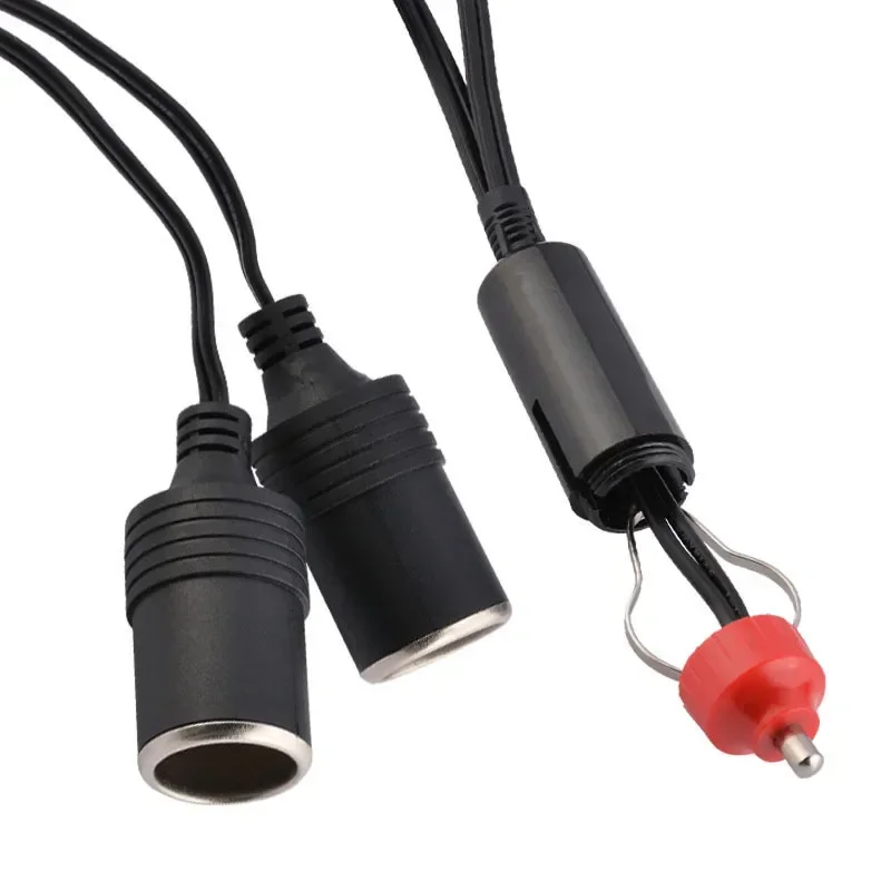 Car Triple Car Dual Port Cigarette Lighter Splitter Female Socket Plug Power Adapter Connector 10A Output Electric Wood