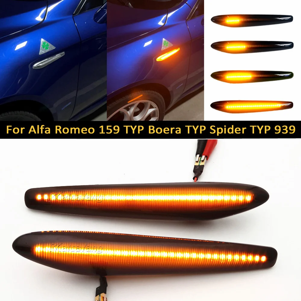 Für Alfa Romeo 159 Typ 939 2005-2012 Brera Typ 939 2005-2012 Blinker Dynamisches Seitenmarkierungs-Signallicht – Detail 6
