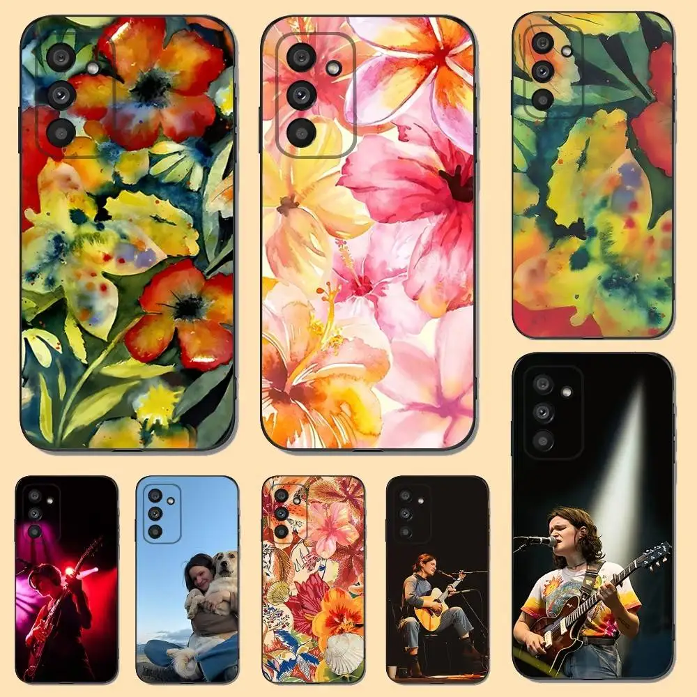 

Music Half Return Phone Case For Samsung S 25,24,23,22,30,21,10,9,Ultra,Plus,Lite,FE,4,5 G Soft Black Case