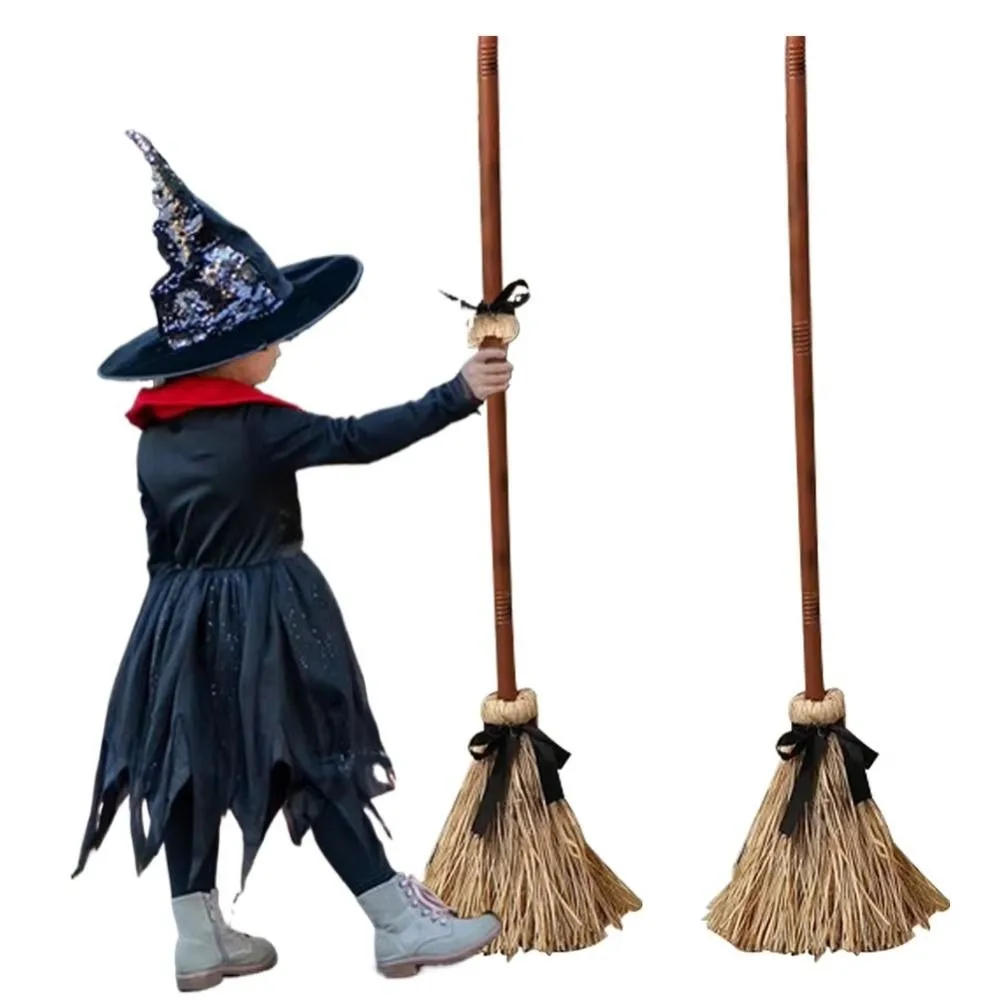 Sound Activated Witch Broom Moving Broomstick Plastic Witch Broomstick Floating Broomstick Spooky Sounds Electric Rotating