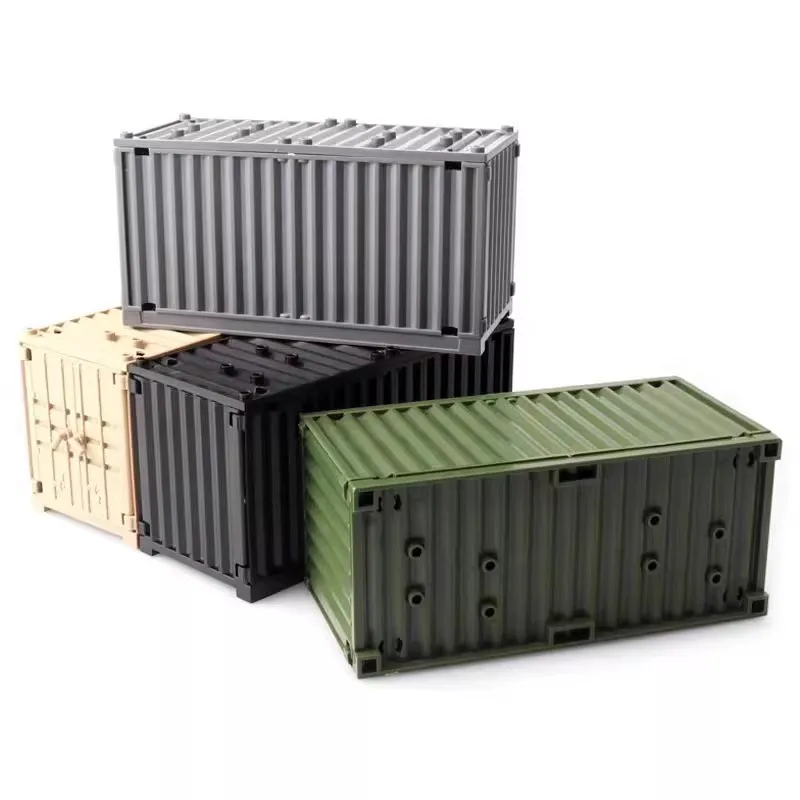 Decool Military Scene Container Weapon Storage Box Building Blocks Figure Army Soldier MOC WW2 Bricks Toys For Children Boy Gift