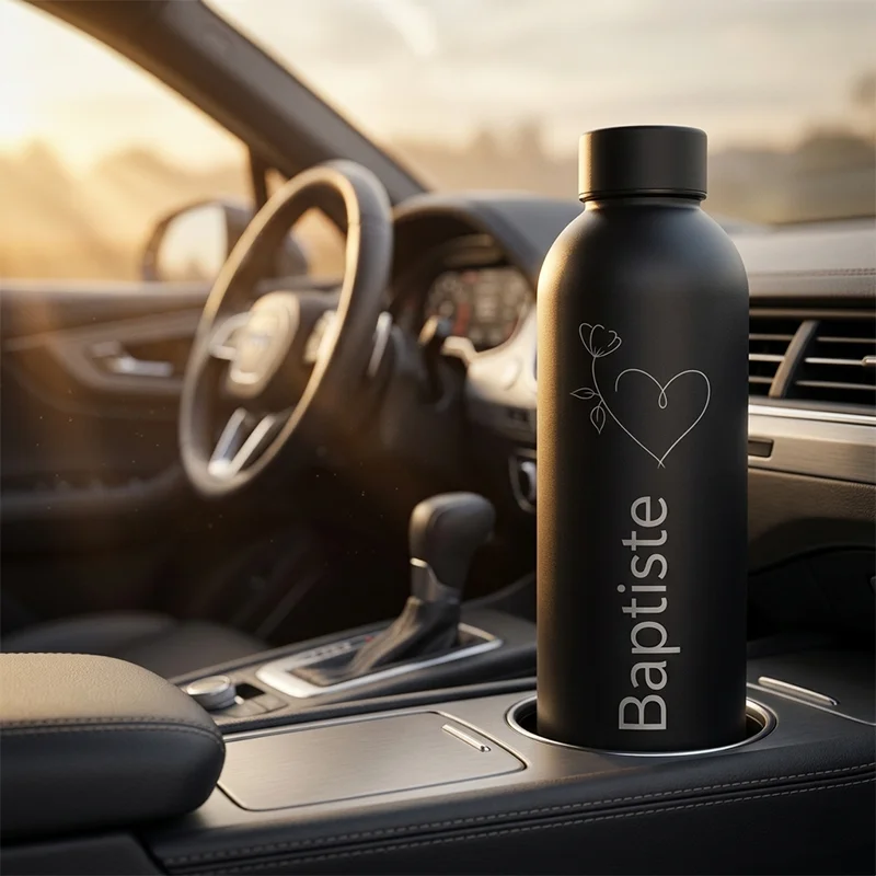 Customized Drink Cups with Name and Logo, Personalized Stainless Steel Coffee Cups, Outdoor Sports Vacuum Flasks