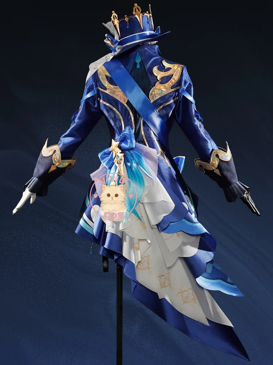 Gioco Genshin Impact Cosplay Focalors Costume Furina Gioco di ruolo Abito di alta qualità con cappello per donna Comic Con Set di abiti da festa