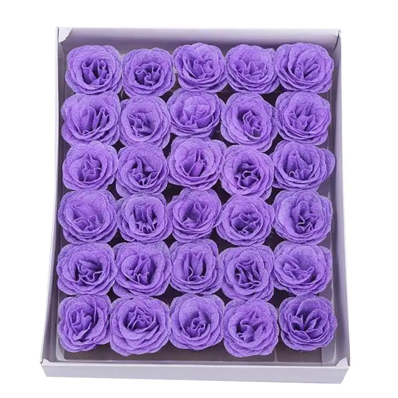 Simulation Crystal Rose Flower Heads 10Pcs Artificial Sparkling Roses for DIY Valentines Day Decor Wedding Party