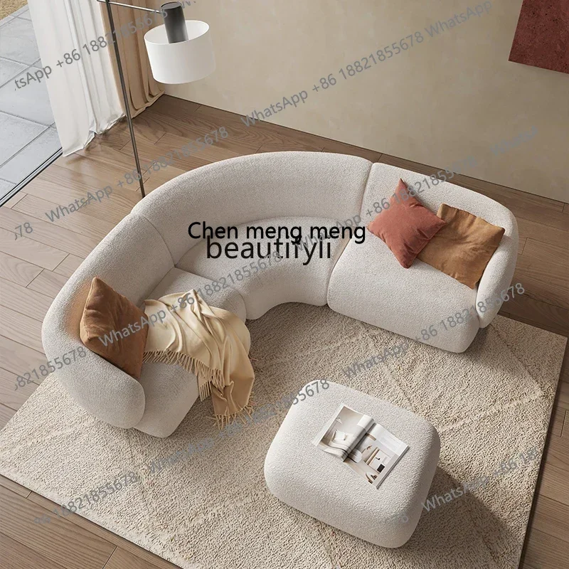 z183  Curved special-shaped corner sofa Resting area Reception area Lobby meeting guests Beauty salon Hotel sales office L type