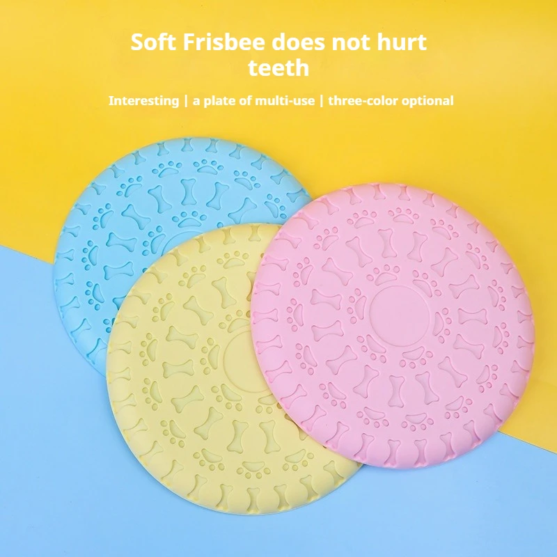 

New Durable Flying Disc for Medium/Large Dogs Toys TPR Feeding Training Dual-purpose Pet Training Chew Toys
