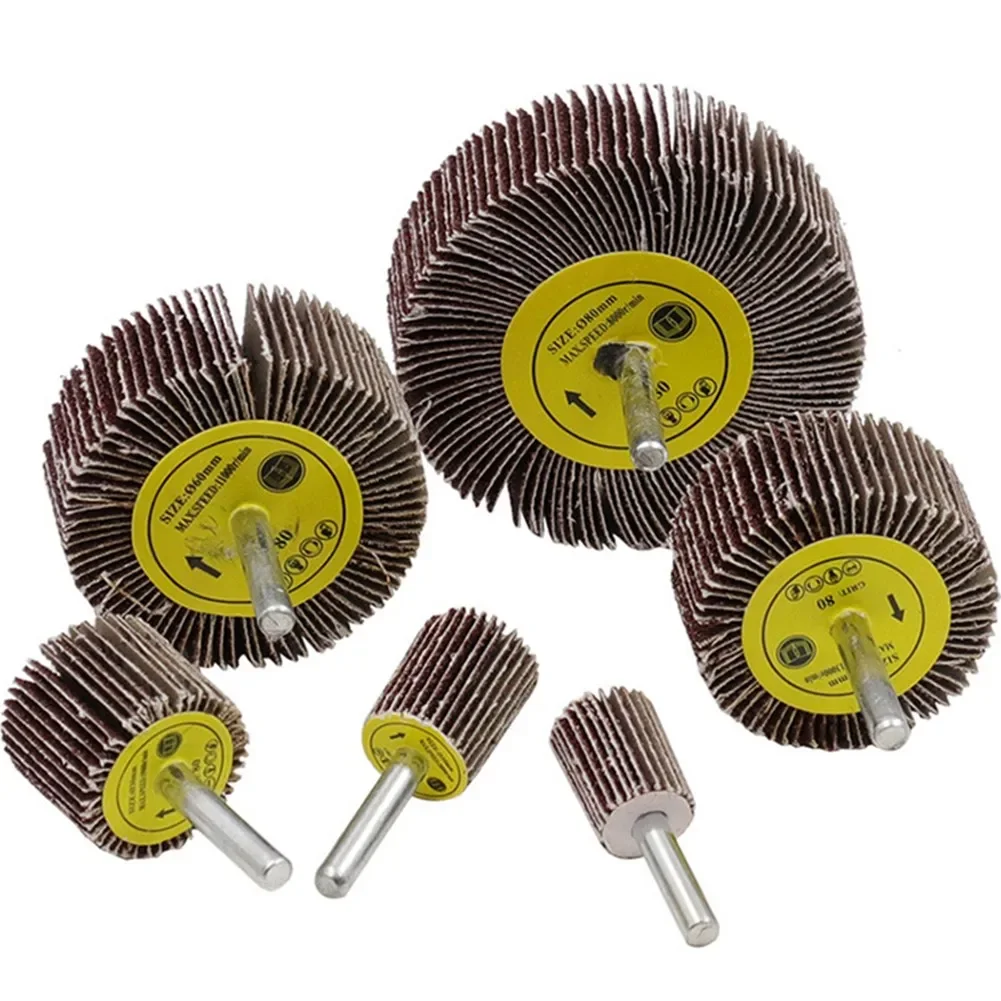 Head Sanding Wheel 80/60/50/40/30/25/20/16mm Emery Cloth Wheel Accessories Sandpaper Grinding Polishing Tools For Drill