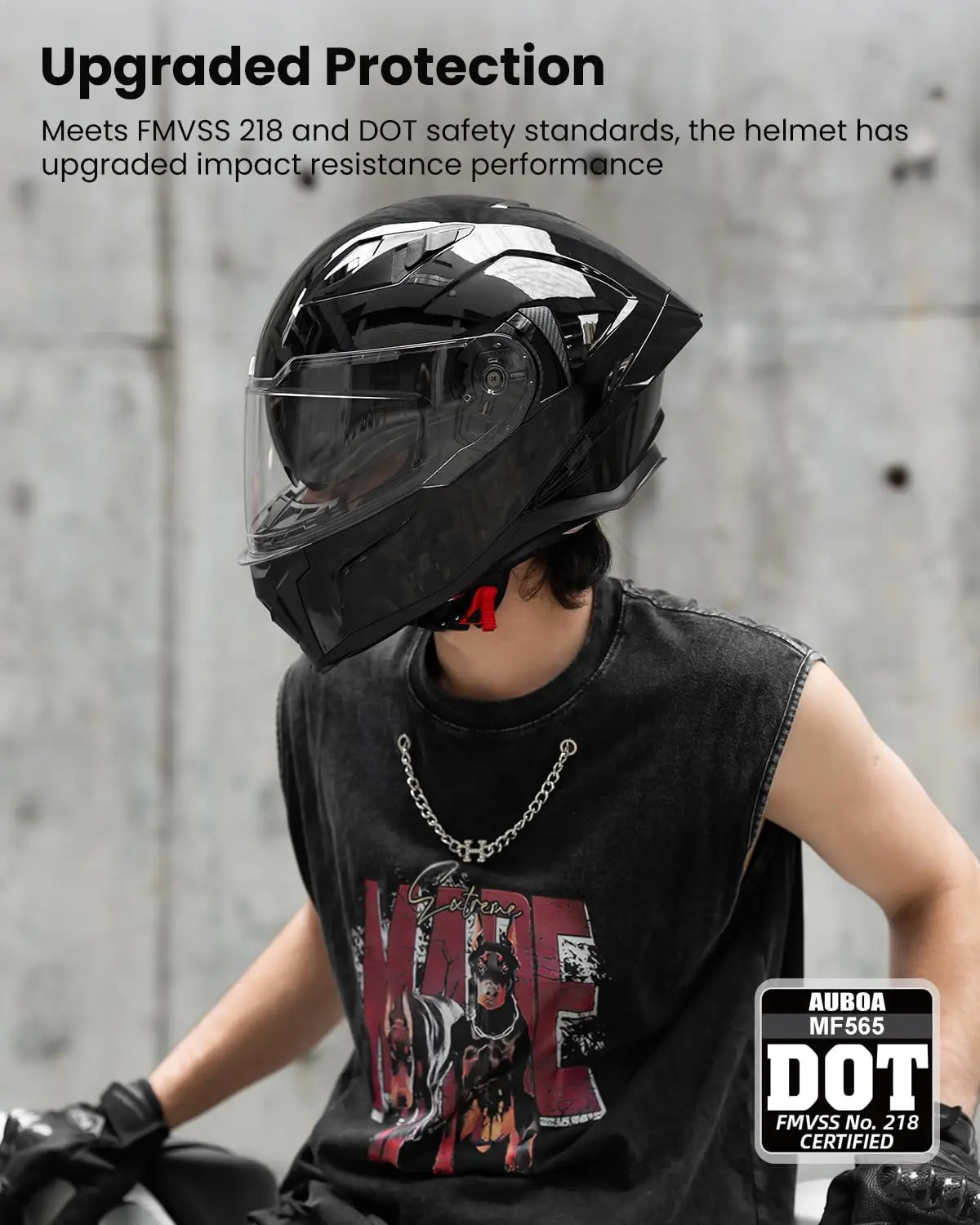 خوذة دراجة نارية كاملة الوجه للبالغين والرجال والنساء مع قناع مزدوج لسباق الدراجات في الشوارع DOT موديل MF565