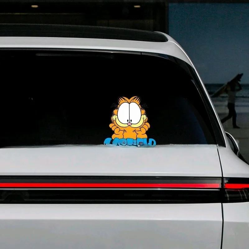 Creative cartoon cute Garfield car stickers, personalized printed car stickers, motorcycle electric body decoration stickers view 2