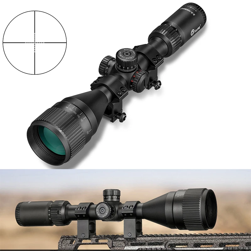 

CVLIFE AO Rifle Scope Optics Riflescope Red Green Illuminated Sights with 20mm rings for ‎‎Picatinny Rail Mount 1 inch Tube