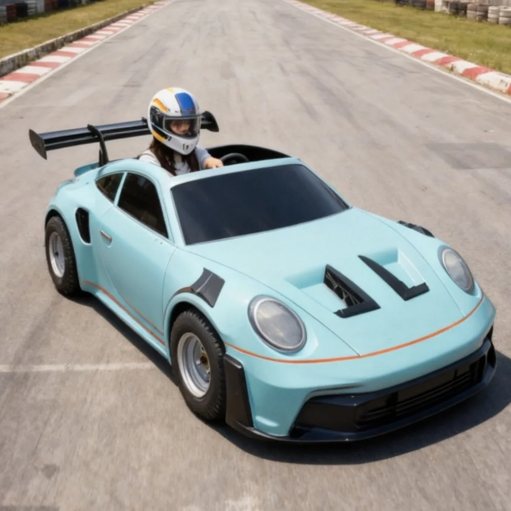 Custom Built‑to‑Order Electric Drift Kart Two Seater Rear Wheel Drift Built‑in Audio Adult Outdoor Go Kart For Sale