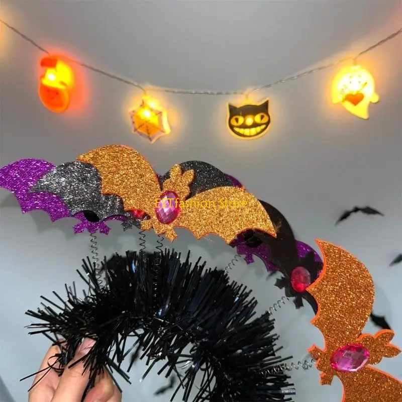 Y5GC Halloween Party đạo cụ Bat Bat Headband cho trẻ Mùa xuân làm tóc ăn thịt trang phục mới lạ Người dành cho người lớn đóng