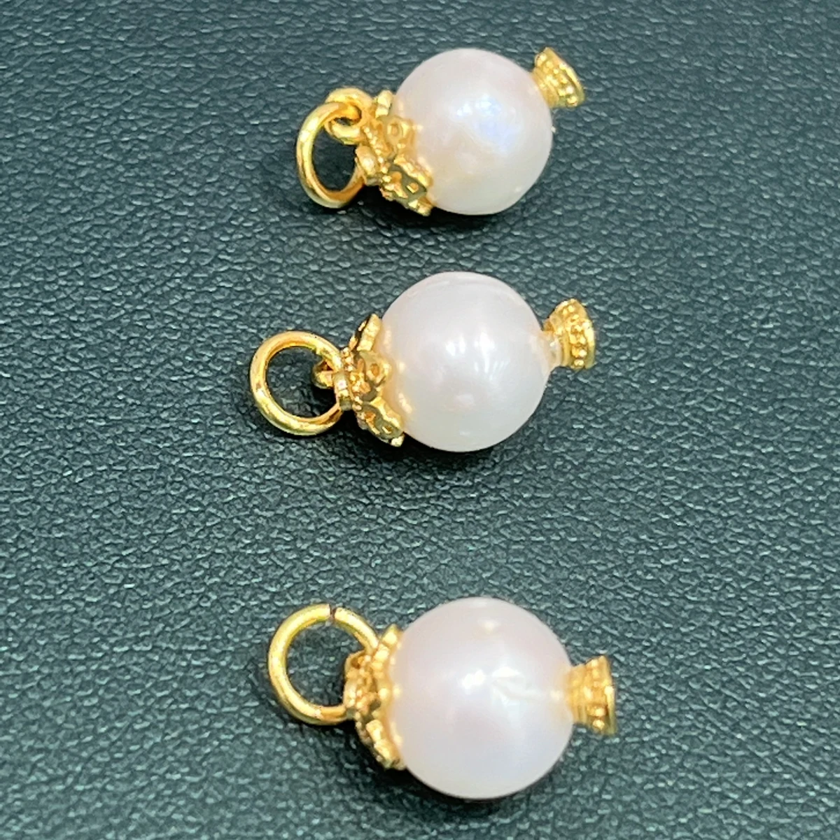 

Premium 8x11mm Natural White Round Pearls - Loose Beads for DIY Earring Necklace Bracelet Making Gifts