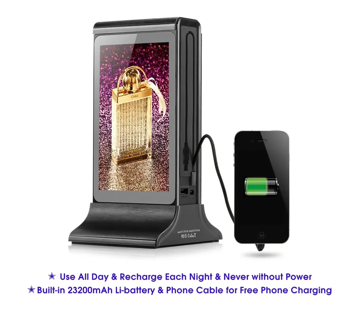 Innovative Restaurant Table Stand Advertising WiFi Small LCD Touch Screen