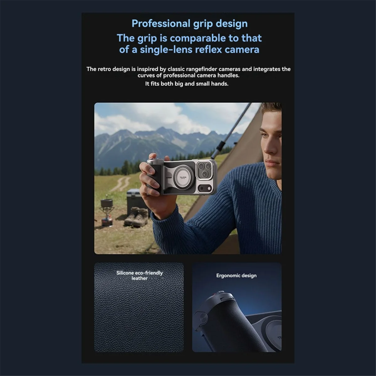 قبضة سيلفي بلوتوث لمحول كاميرا بمقبض 17 Pro للتصوير الفوتوغرافي المحسن #4