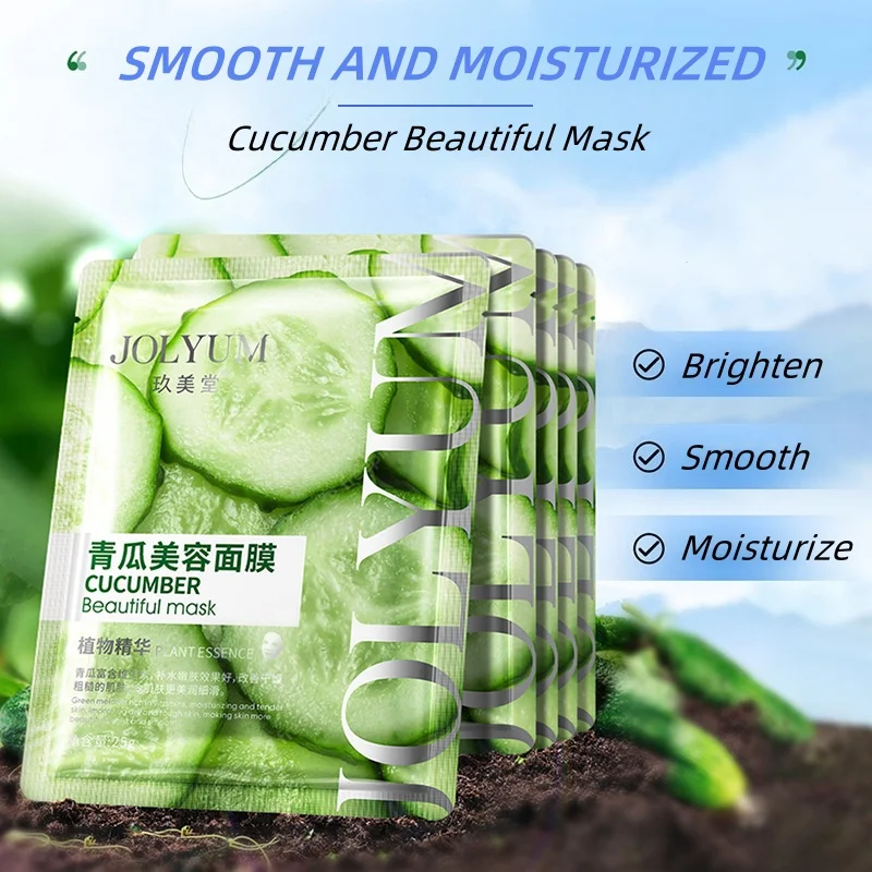 Cucumber Beauty Mask, Fruit Mask, Contains Cucumber Extract, Skin-Nourishing Glycerin, Moisturizing and Water-Locking Ingredients, Makes Your Skin Smooth and Elastic - Home Beauty.