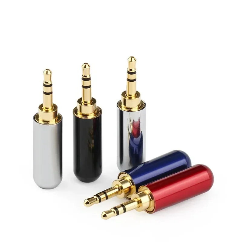 Jack 2.5mm Connector Audio Headphones Plug Speaker Terminal 3 Pole 2.5 Conector Solder 4.2mm Earphone Cable 7 Colors Metal Shell