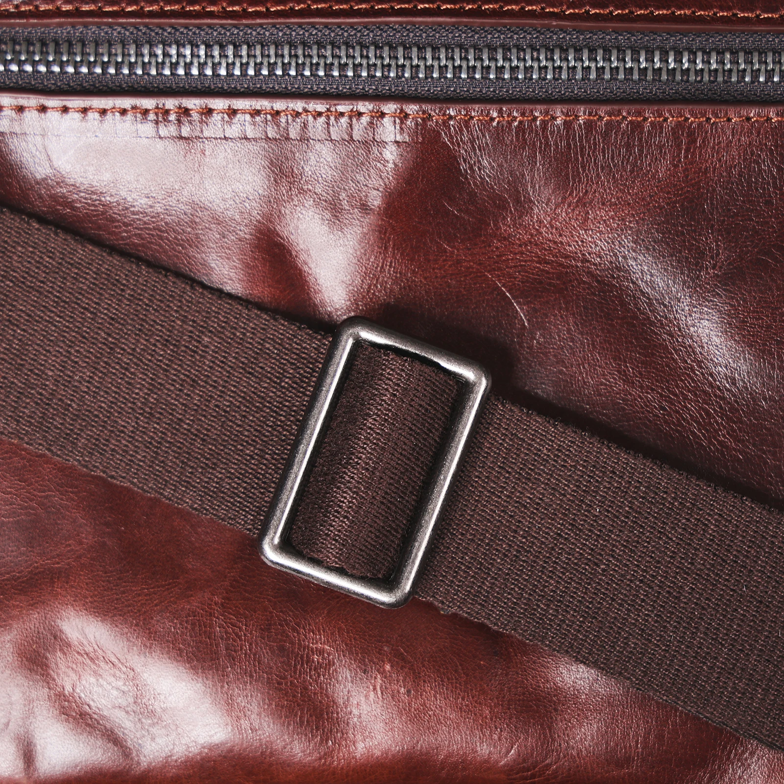 Echte Leder-Umhängetasche für Herren, einfache Rindsledertasche, hochwertiges, pflanzlich gegerbtes Leder, modischer Casual-Stil. – Detail 23