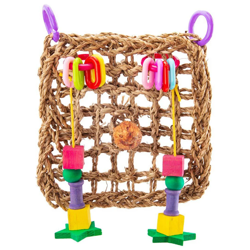 

Bird Toy Pet Hammock Climbing Net Hanging Parrot Toys Rope Ladder Chewing