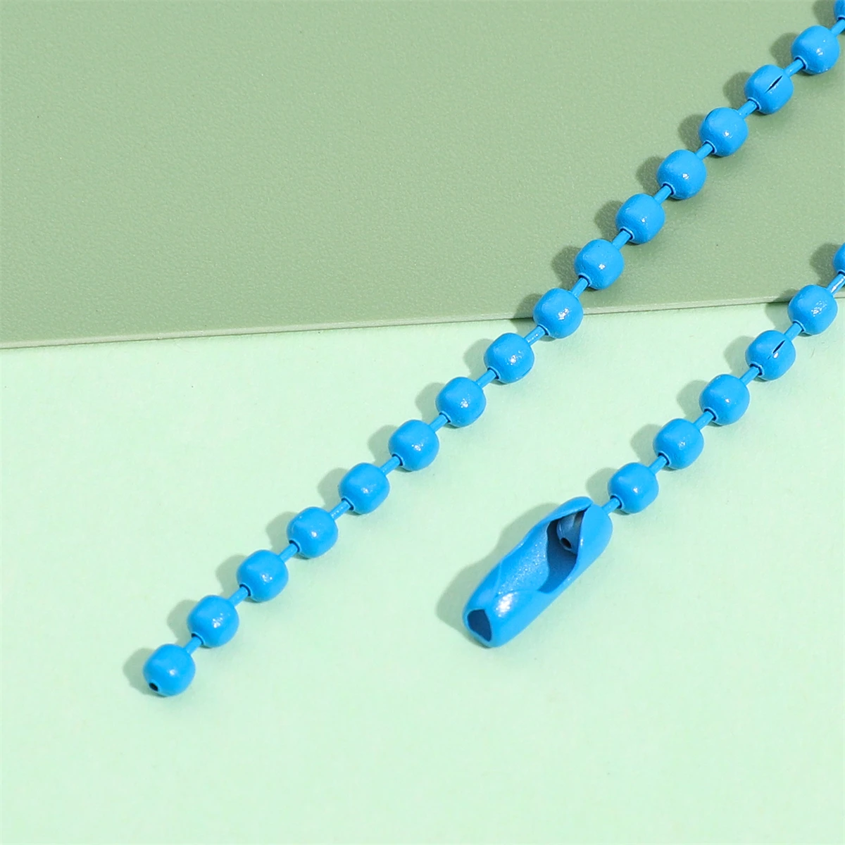 Iron Spray Painted Chain Bead Chain Buckle DIY Jewelry Accessories Baking Paint Color Iron Pendant Tag Chain 2.4mm * 12cm 10pcs