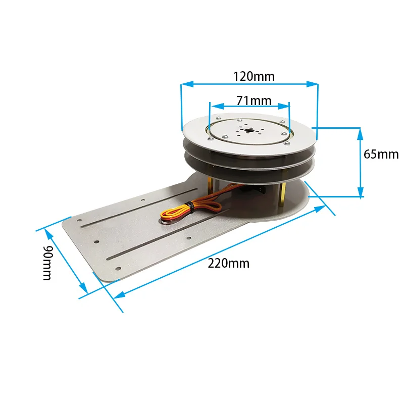 1 DOF Robot Rotating Base Manipulator with MG996 Metal Mechanical Rotate Platform Base For Arduino Robot Programmable DIY Kit